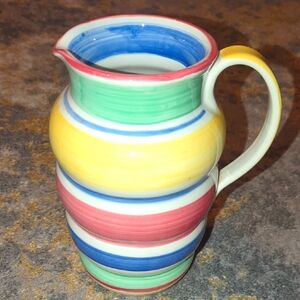 LA GIOCONDA" Italian Hand-Painted Stoneware - Large Pitcher